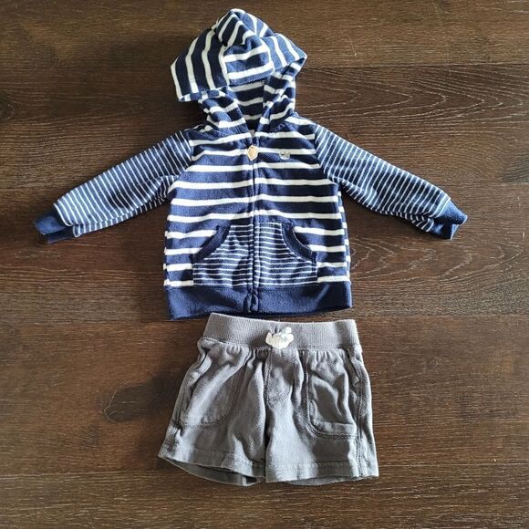 9M BUNDLE 3 Items Hoodie, Shorts, Onesie Carter's Just One You 9 Months - Picture 9 of 9